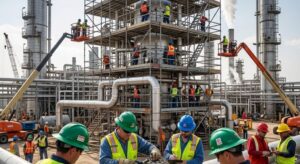 Multiple contractor crews working a turnaround, illustrating who is liable in a Texas refinery accident